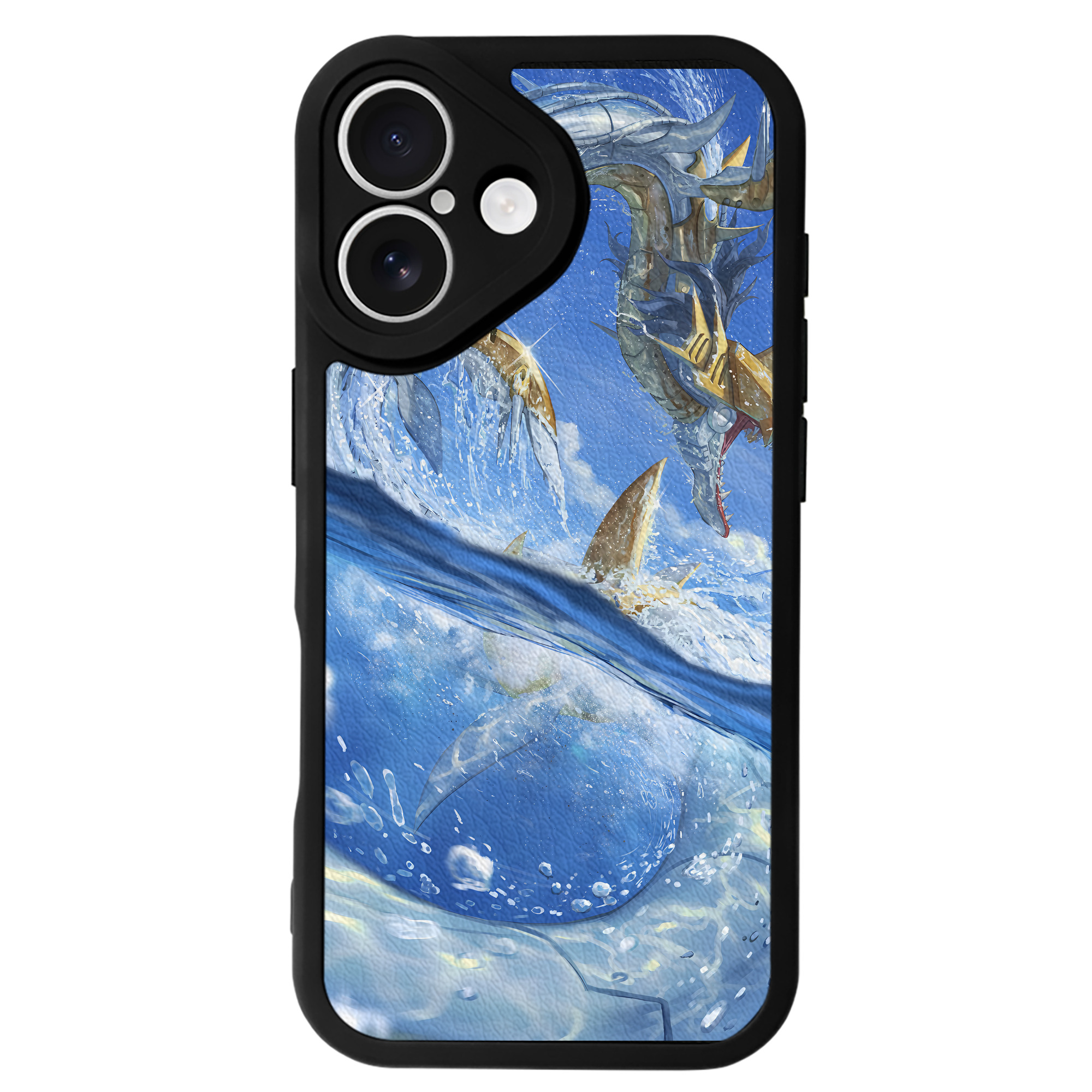 （画像用） Digimon デジタルモンスター/デジモン 【iPhone 16シリーズ対応】シリコンスマホケース（レザー調） 材質：シリコン